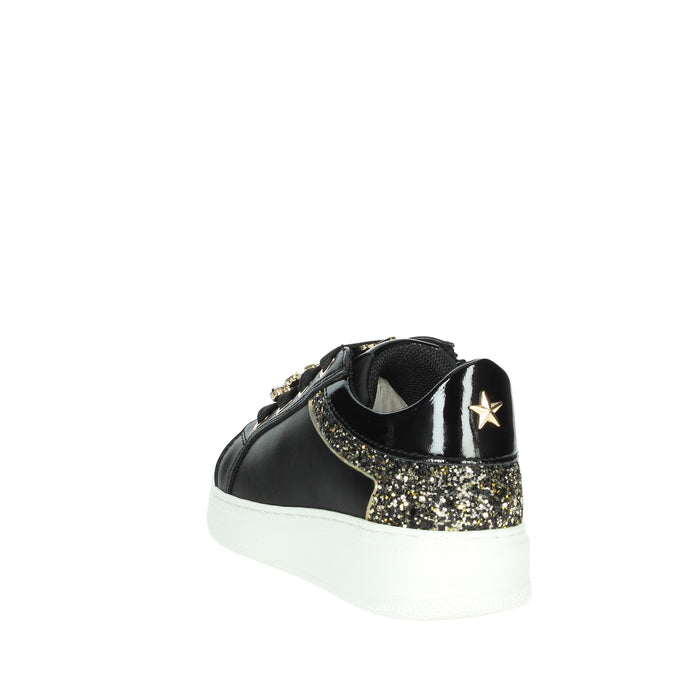 ASSO Bambine e ragazze Sneakers bassa AG-16532 Nero/Oro