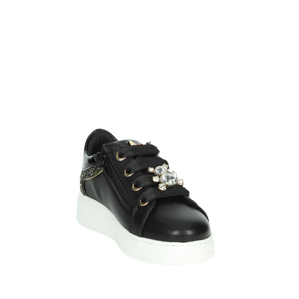 ASSO Bambine e ragazze Sneakers bassa AG-16532 Nero/Oro
