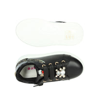 ASSO Bambine e ragazze Sneakers bassa AG-16532 Nero/Oro
