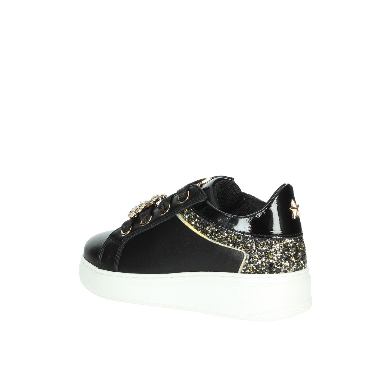 ASSO Bambine e ragazze Sneakers bassa AG-16532 Nero/Oro