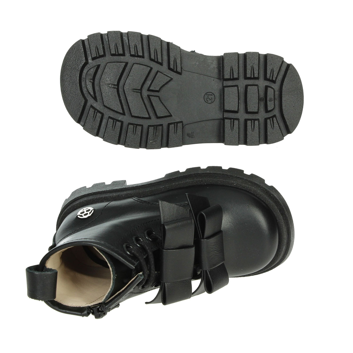 FLORENS Bambine e ragazze Anfibi E5535 Nero