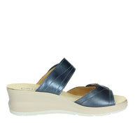 CINZIA SOFT Donna Ciabatte con zeppa IO13335 Blu
