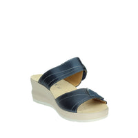 CINZIA SOFT Donna Ciabatte con zeppa IO13335 Blu