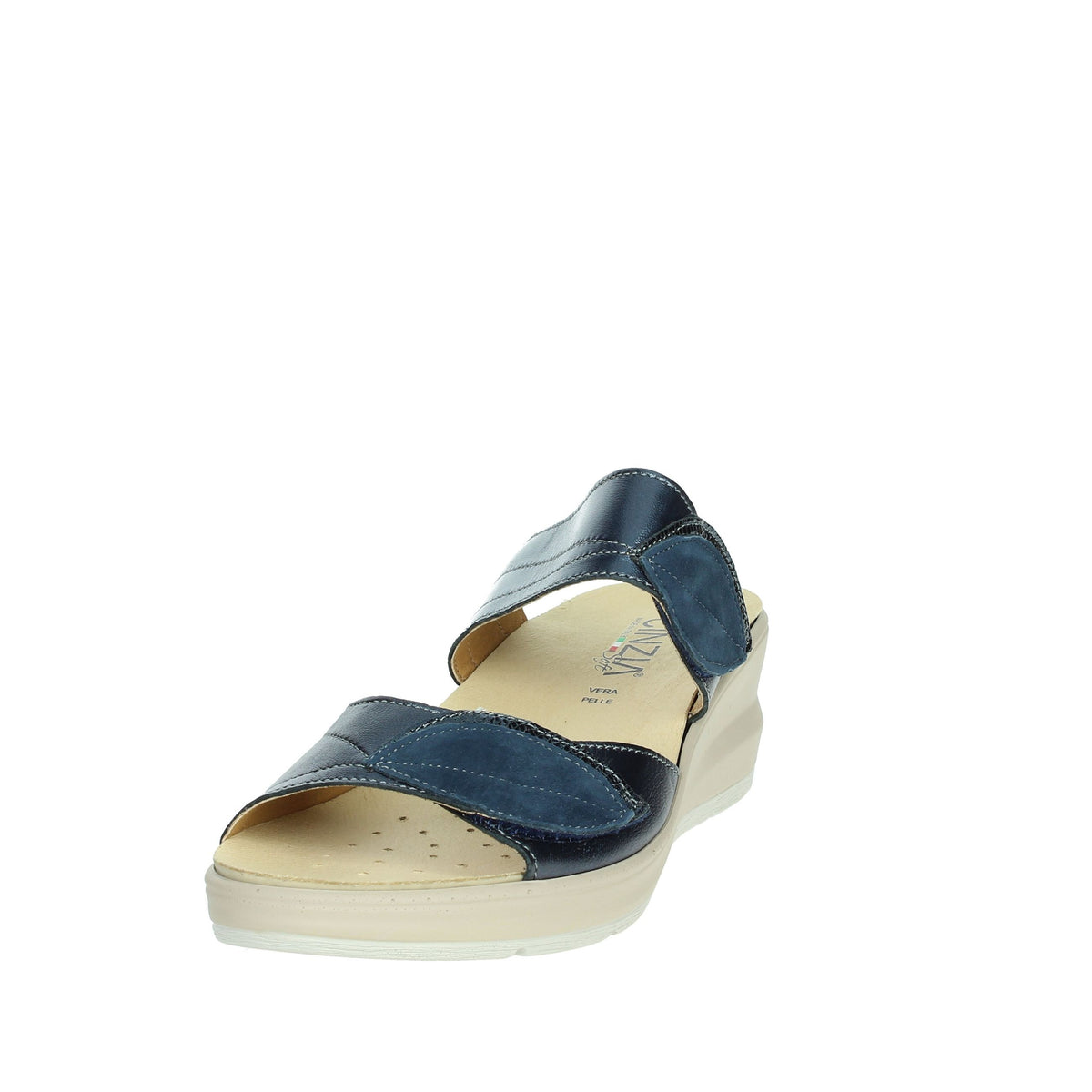 CINZIA SOFT Donna Ciabatte con zeppa IO13335 Blu