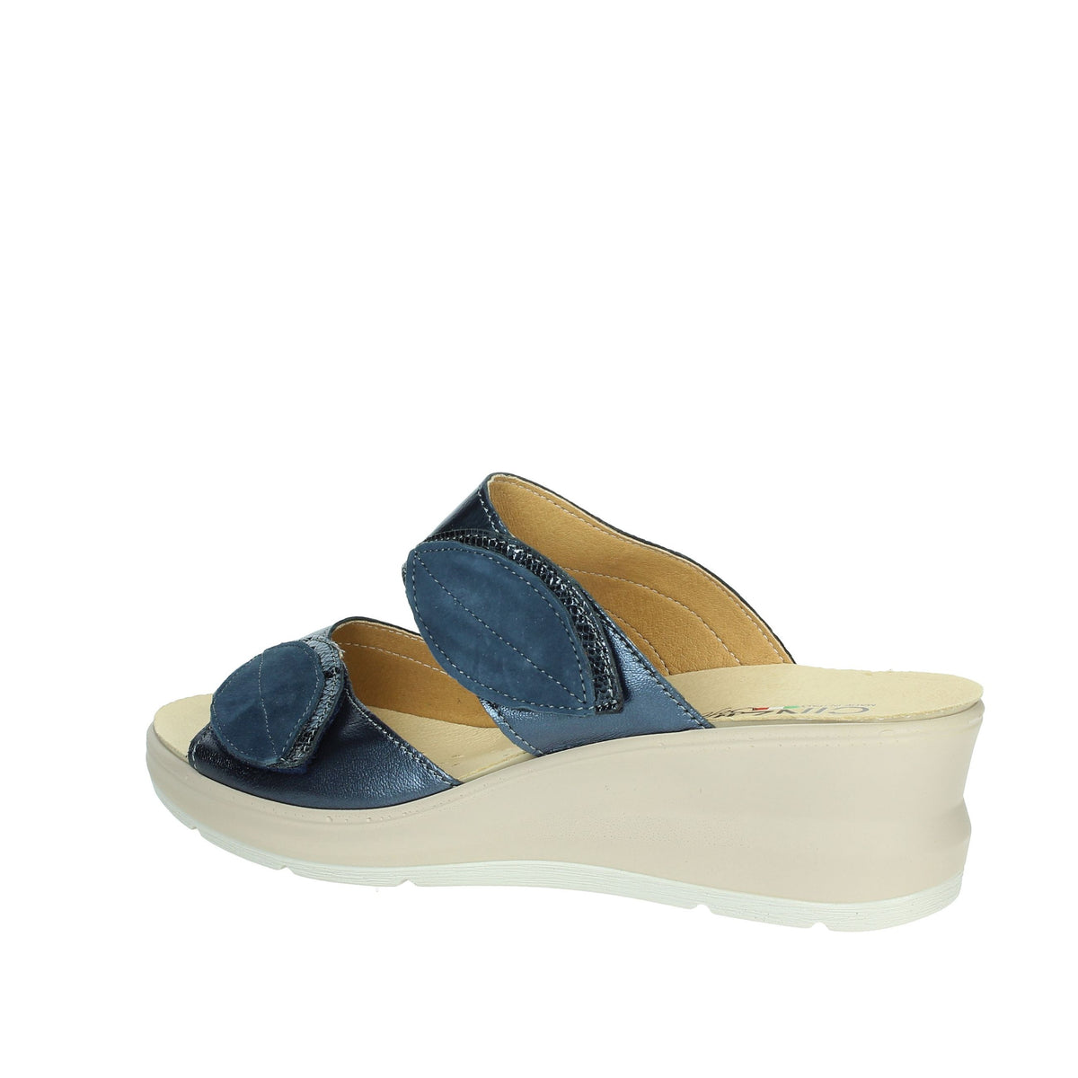 CINZIA SOFT Donna Ciabatte con zeppa IO13335 Blu