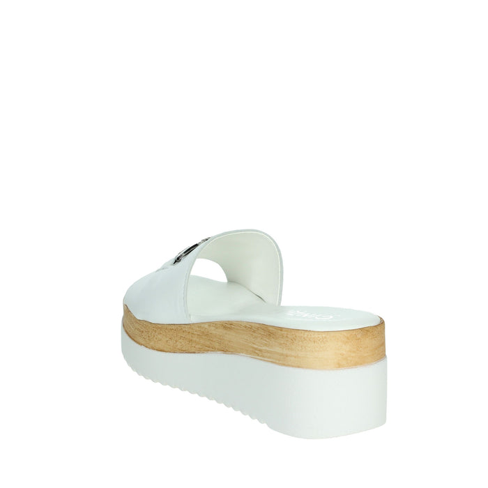 CINZIA SOFT Donna Ciabatte con zeppa IAF343456 Bianco