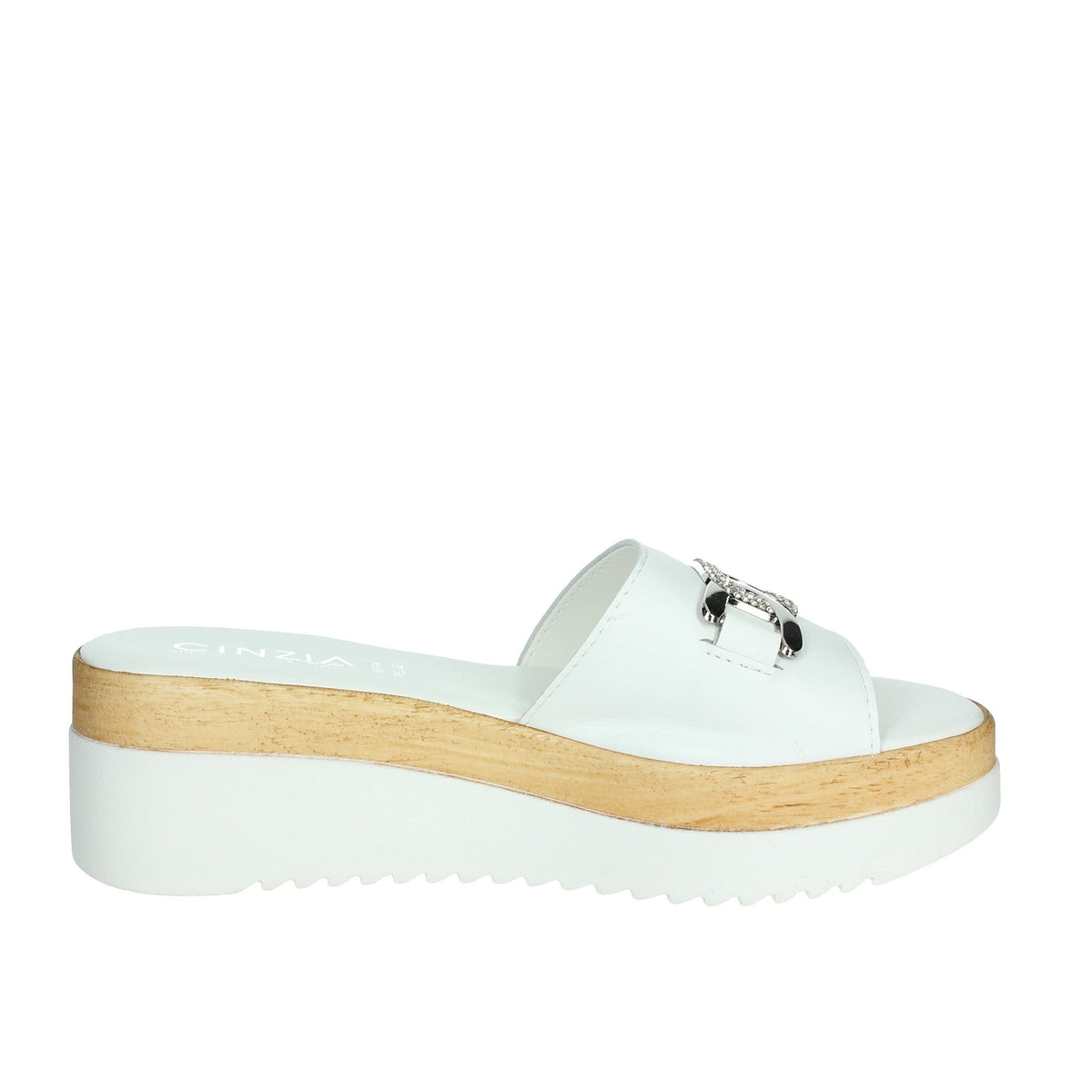 CINZIA SOFT Donna Ciabatte con zeppa IAF343456 Bianco