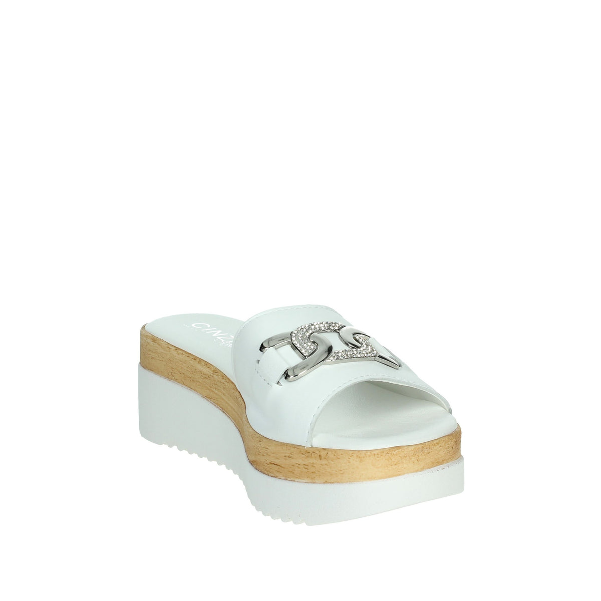 CINZIA SOFT Donna Ciabatte con zeppa IAF343456 Bianco