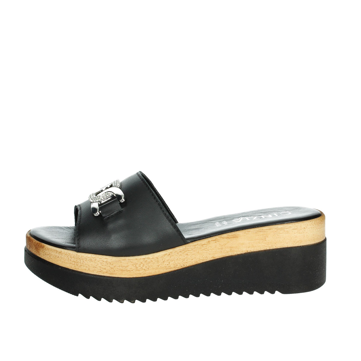 CINZIA SOFT Donna Ciabatte con zeppa IAF343456 Nero