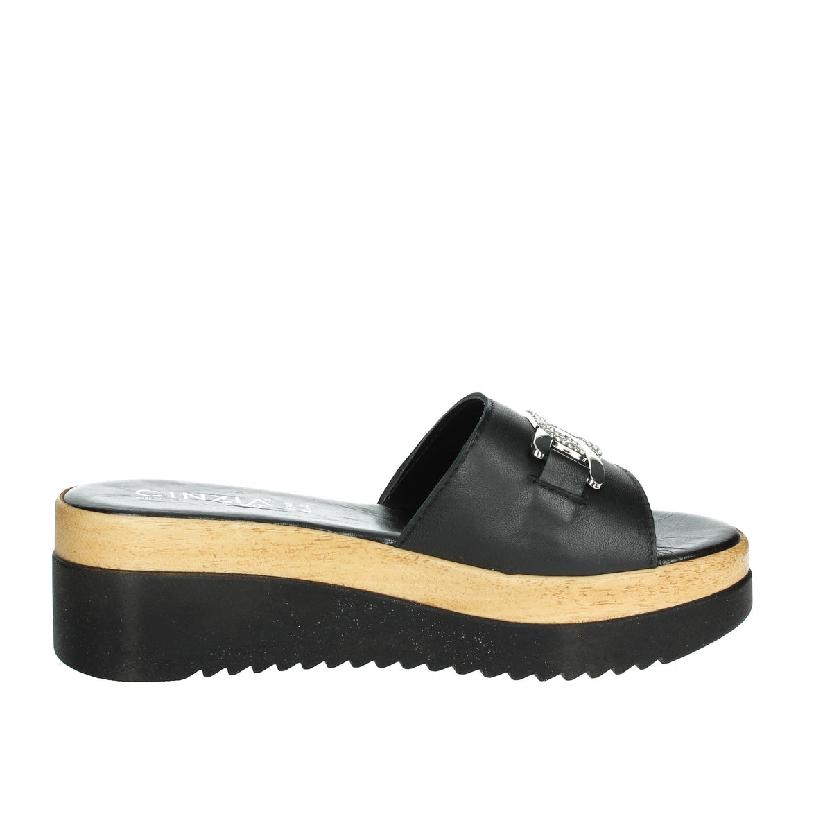 CINZIA SOFT Donna Ciabatte con zeppa IAF343456 Nero