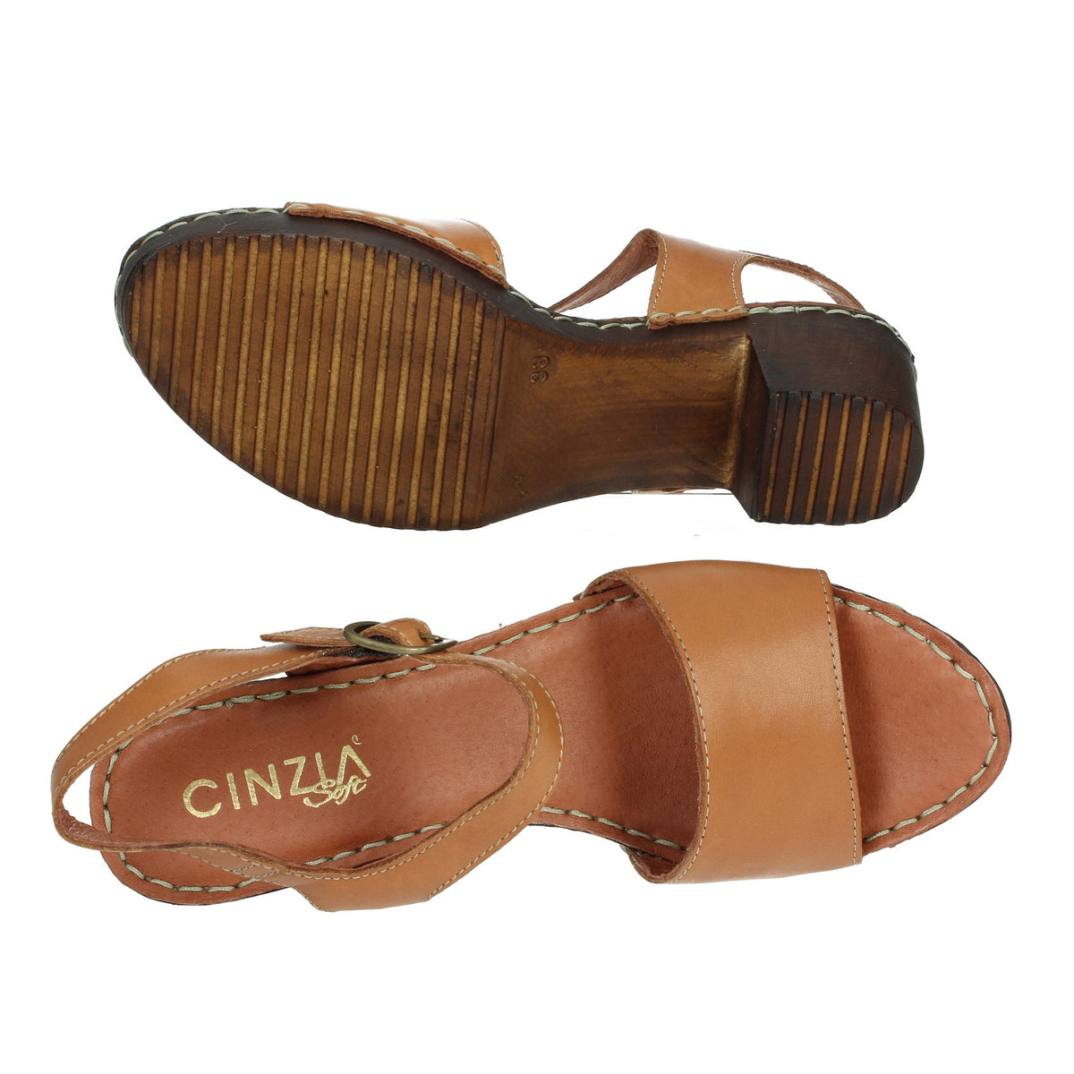 CINZIA SOFT Donna Sandali con tacco PQ5113633 Cuoio