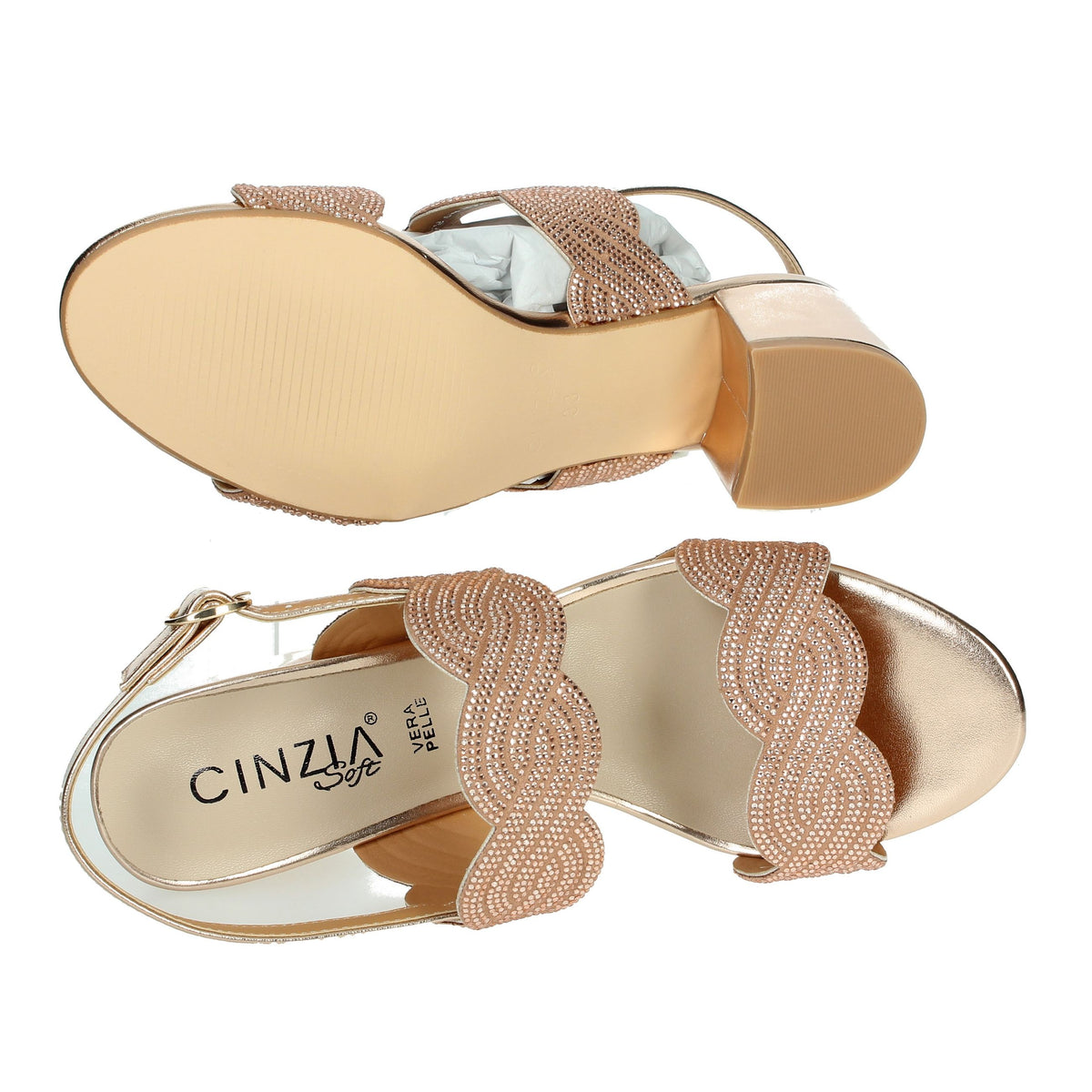 CINZIA SOFT Donna Sandali con tacco CN2015 Cipria