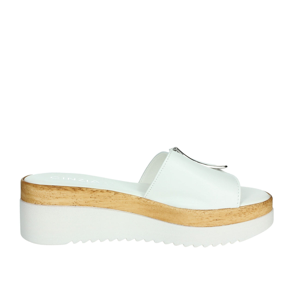 CINZIA SOFT Donna Ciabatte con zeppa IAF343455 Bianco