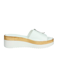 CINZIA SOFT Donna Ciabatte con zeppa IAF343455 Bianco