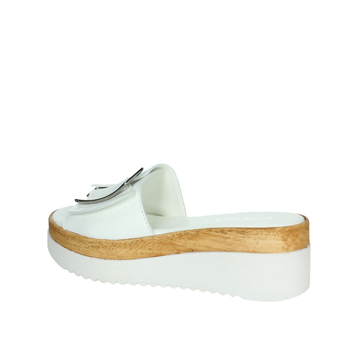CINZIA SOFT Donna Ciabatte con zeppa IAF343455 Bianco