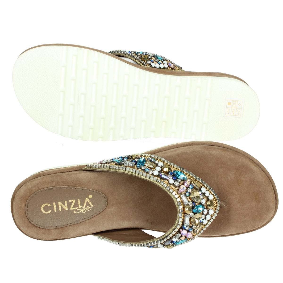 CINZIA SOFT Donna Infradito IT1023 Taupe