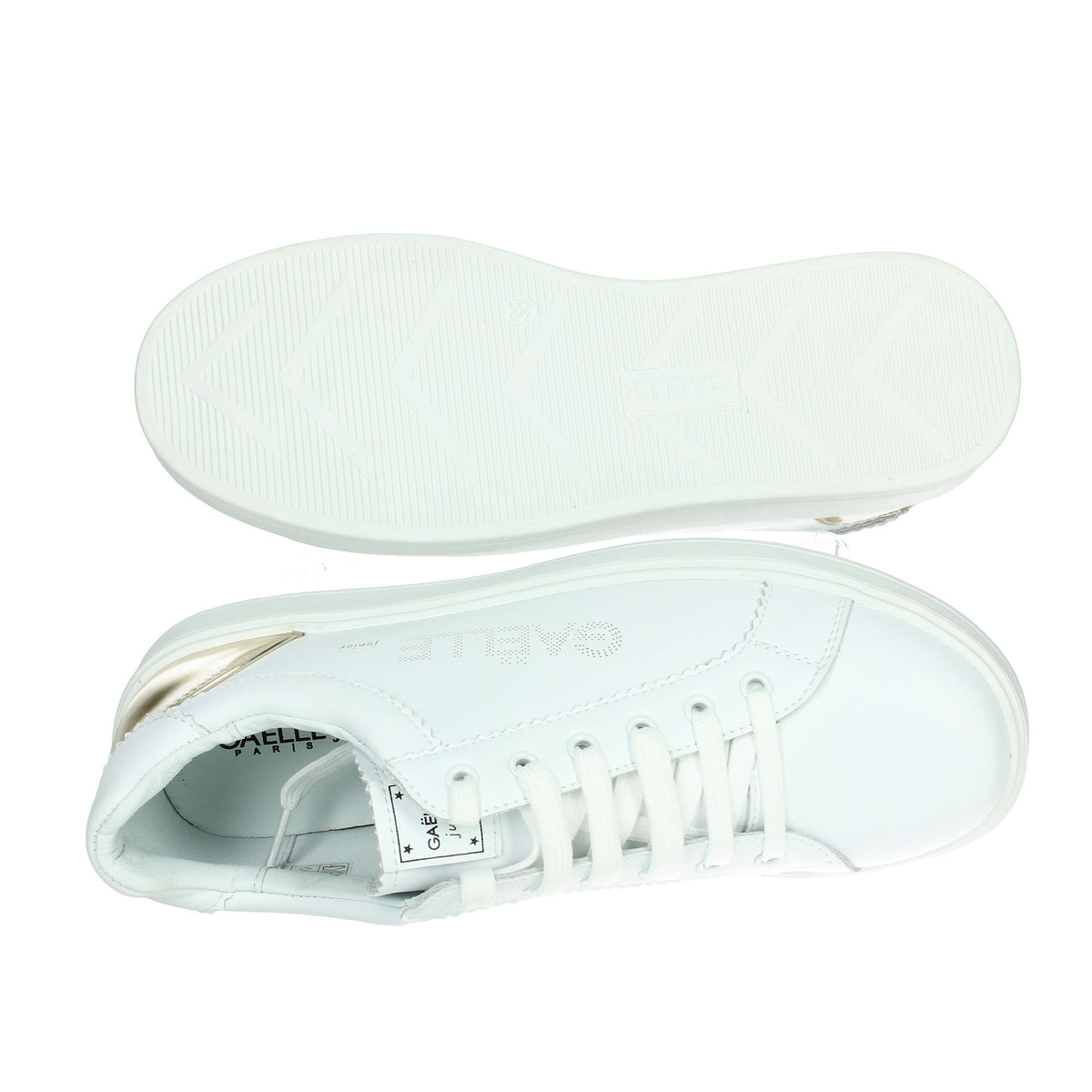 GAELLE PARIS Bambine e ragazze Sneakers bassa GS0027L Bianco/Oro