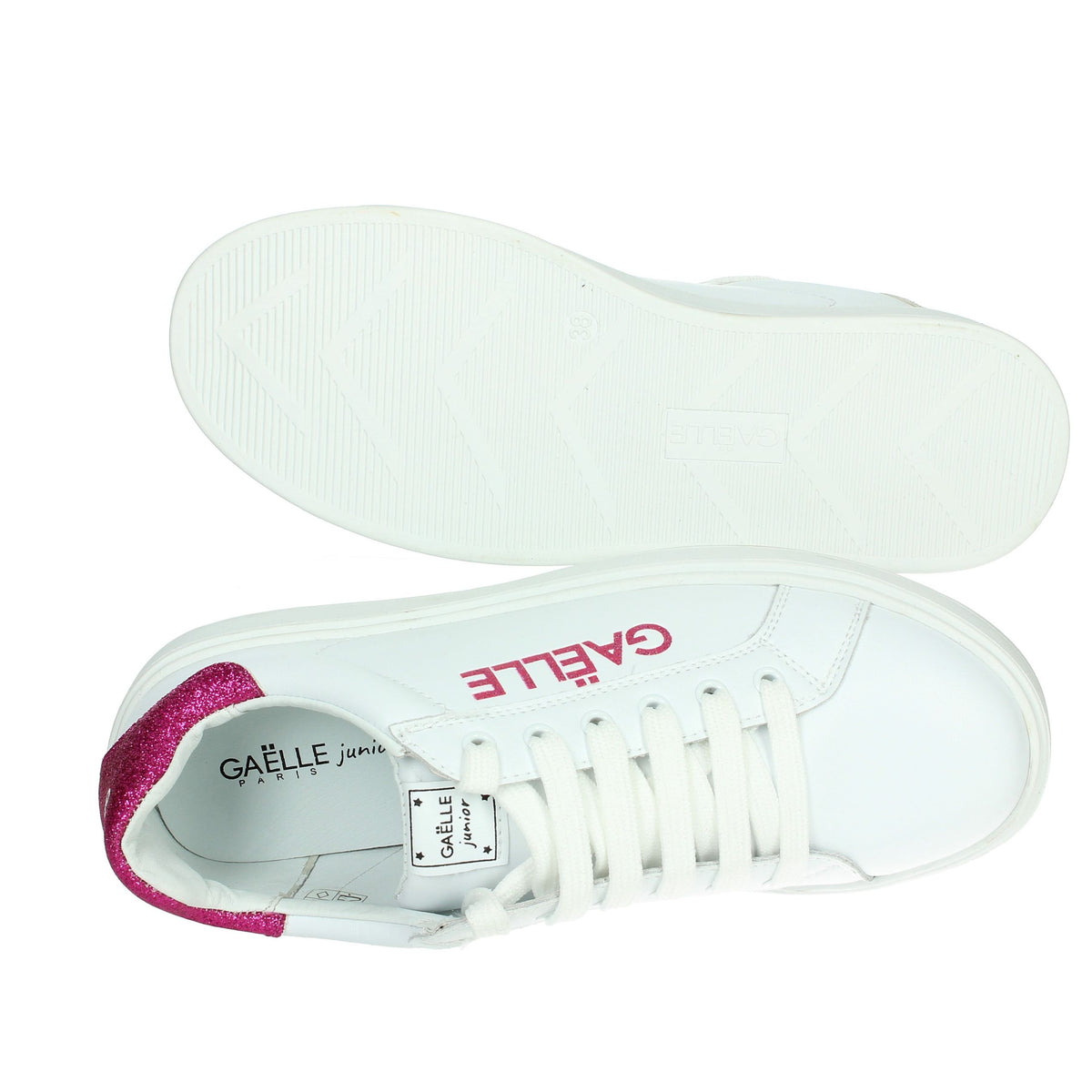 GAELLE PARIS Bambine e ragazze Sneakers bassa GS0026L Bianco/Fucsia