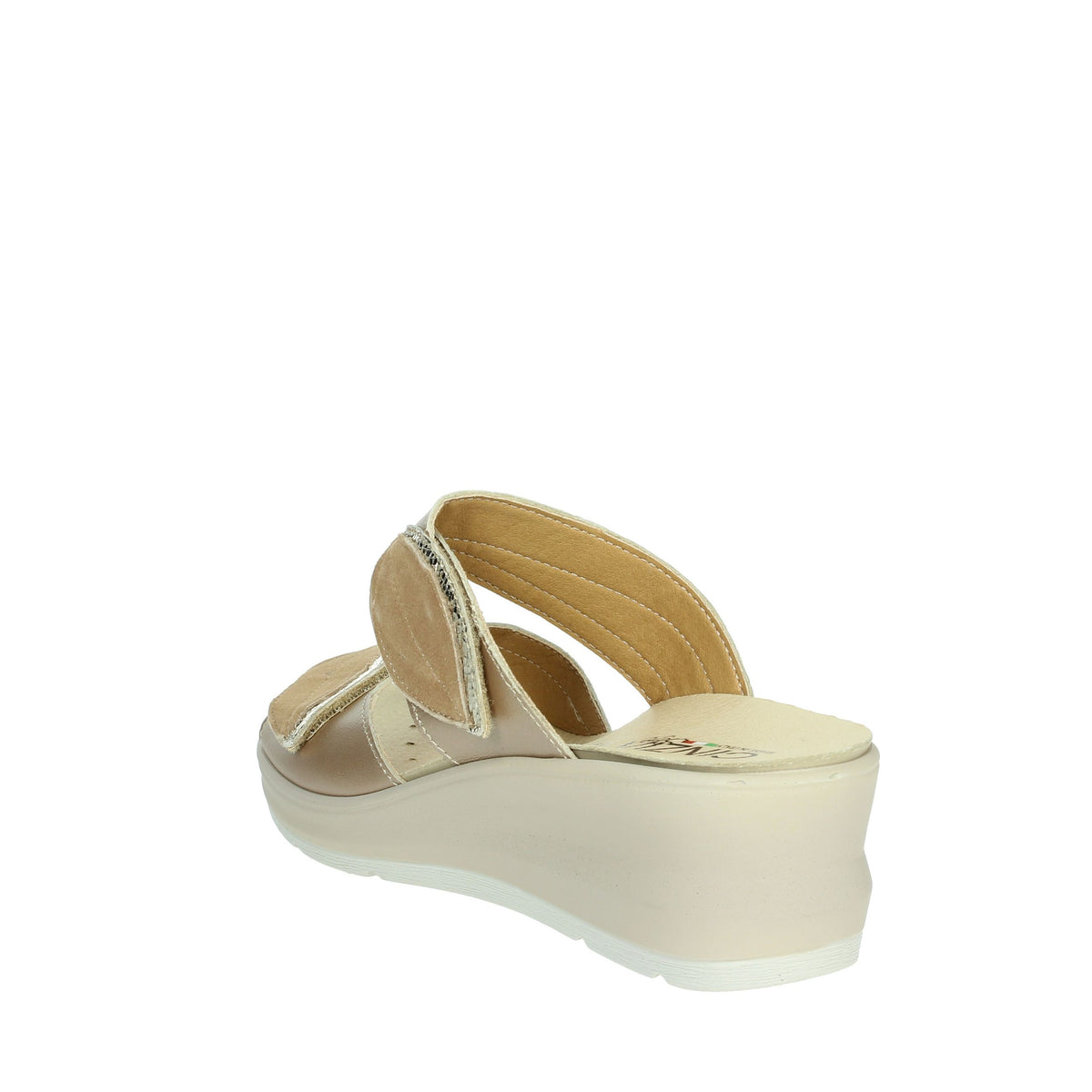 CINZIA SOFT Donna Ciabatte con zeppa IO13335 Platino