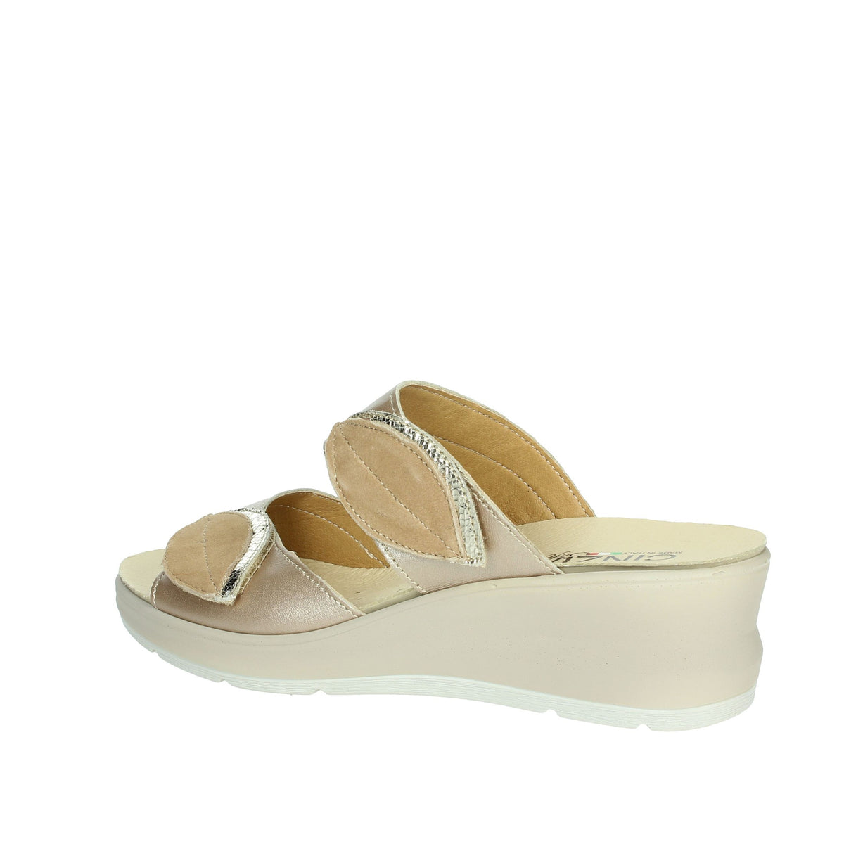 CINZIA SOFT Donna Ciabatte con zeppa IO13335 Platino