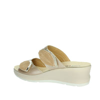 CINZIA SOFT Donna Ciabatte con zeppa IO13335 Platino