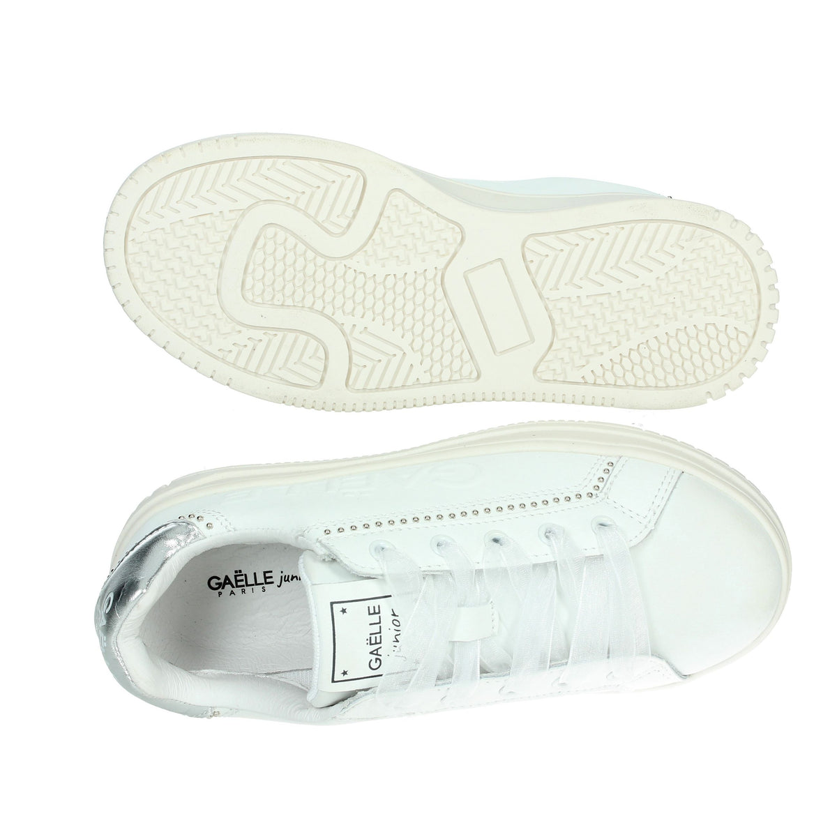 GAELLE PARIS Bambine e ragazze Sneakers bassa GS0014L Bianco/Argento