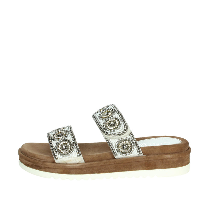 CINZIA SOFT Donna Ciabatte con zeppa IT1020 Bianco