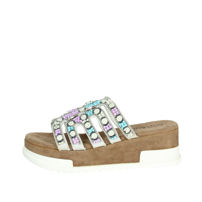 CINZIA SOFT Donna Ciabatte con zeppa IT1019 Grigio