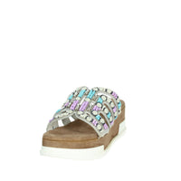 CINZIA SOFT Donna Ciabatte con zeppa IT1019 Grigio