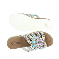 CINZIA SOFT Donna Ciabatte con zeppa IT1019 Grigio