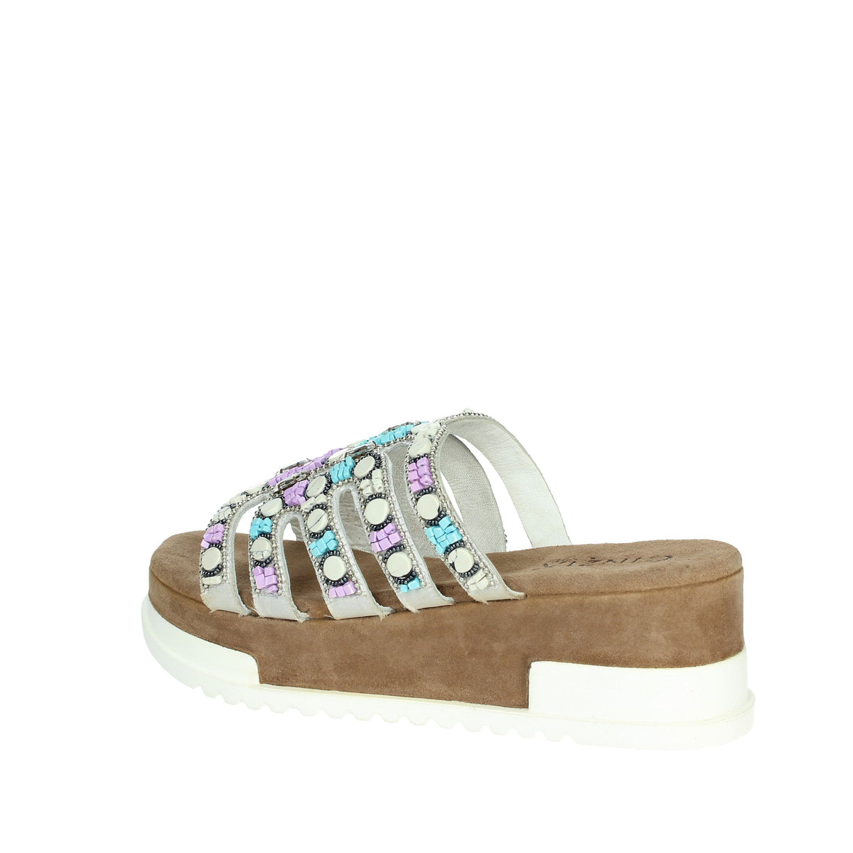 CINZIA SOFT Donna Ciabatte con zeppa IT1019 Grigio