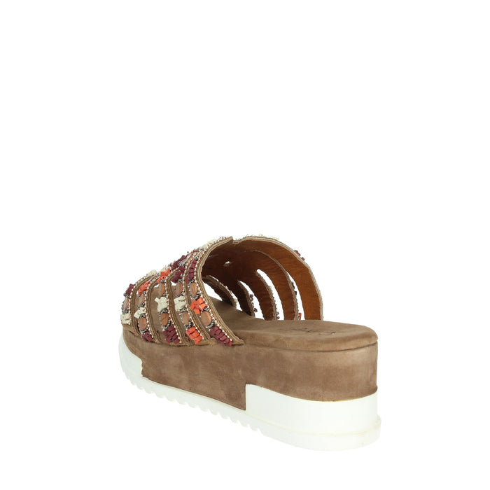 CINZIA SOFT Donna Ciabatte con zeppa IT1019 Taupe