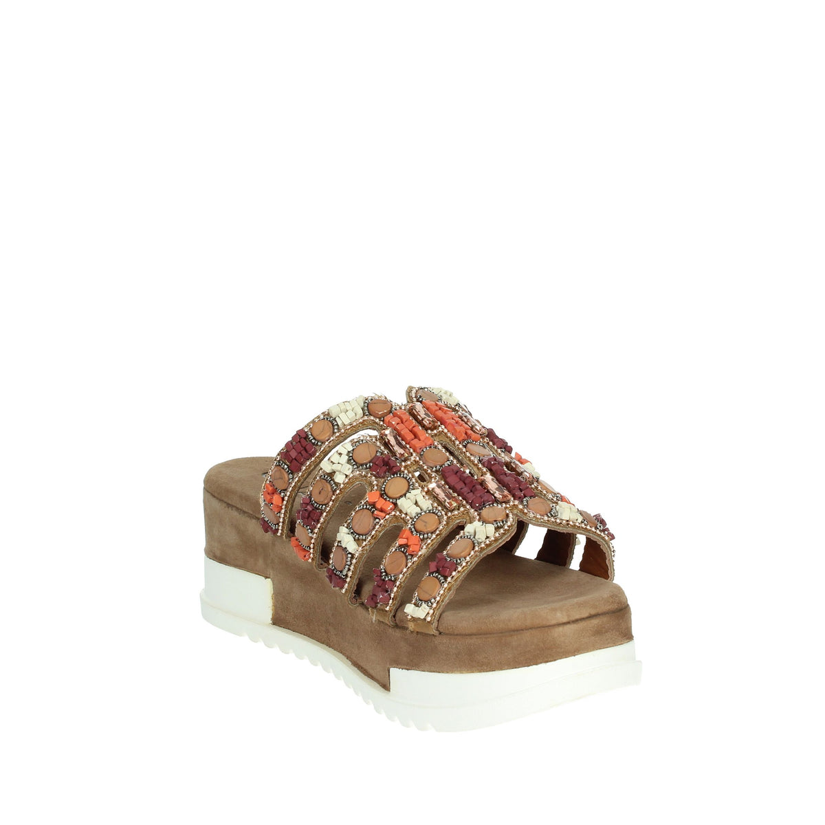 CINZIA SOFT Donna Ciabatte con zeppa IT1019 Taupe