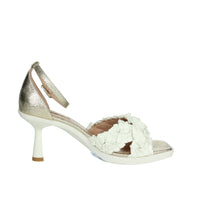 LIU-JO Donna Sandali con tacco SA4109 EX074 Bianco/Oro