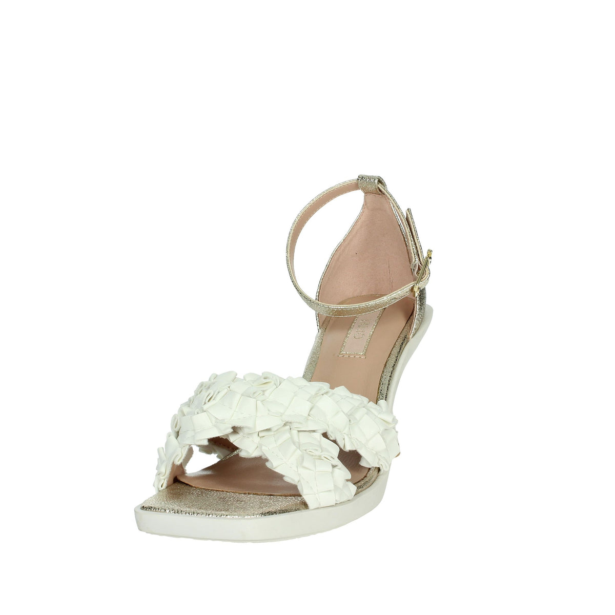 LIU-JO Donna Sandali con tacco SA4109 EX074 Bianco/Oro
