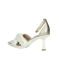 LIU-JO Donna Sandali con tacco SA4109 EX074 Bianco/Oro