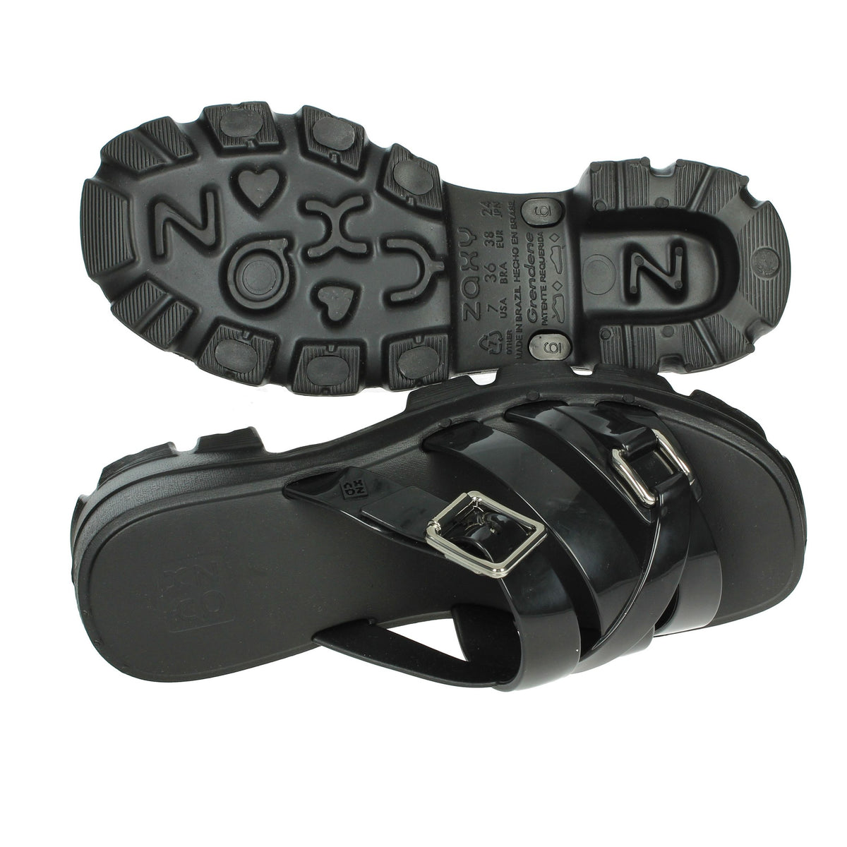 Zaxy Donna Ciabatte con tacco 18848 Nero
