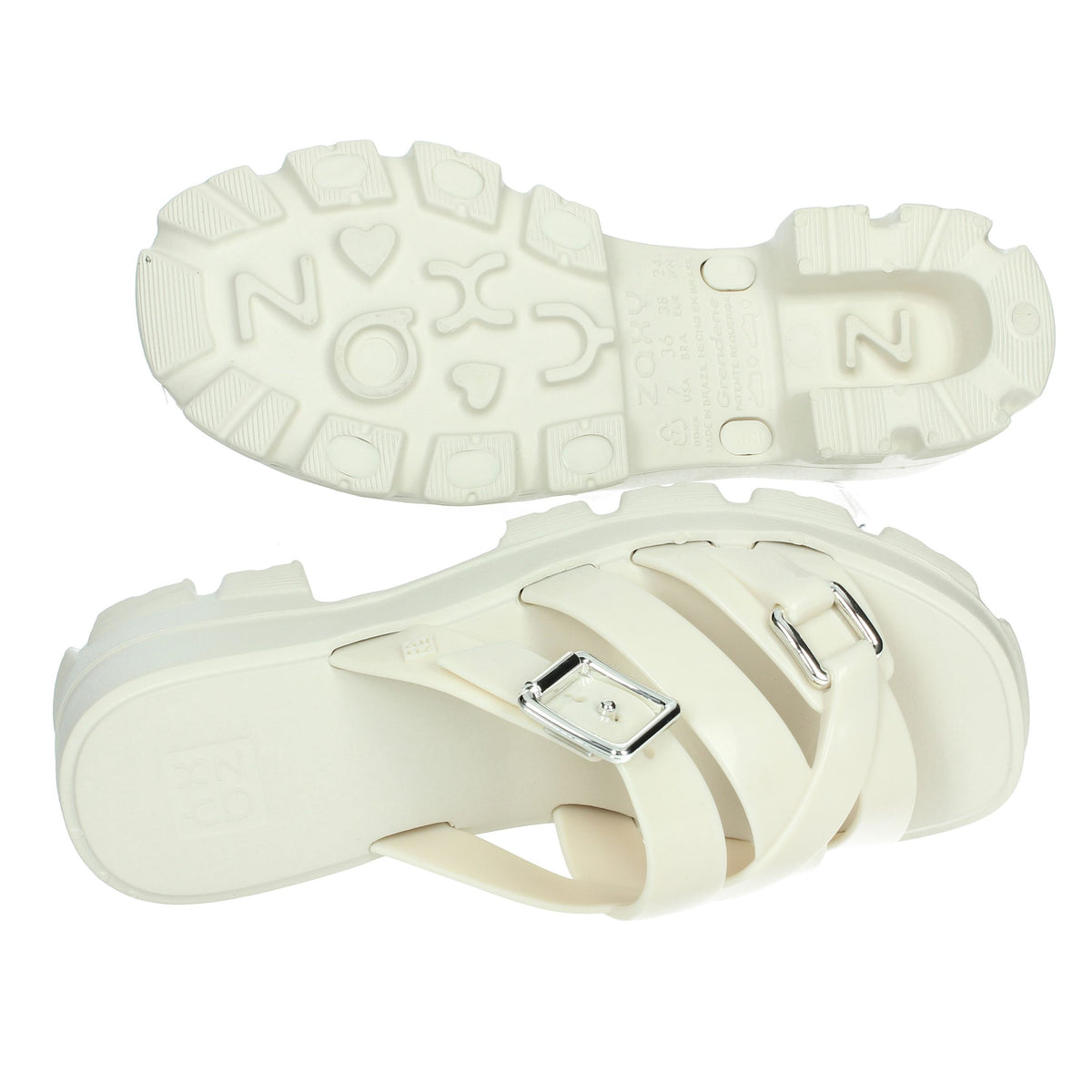 Zaxy Donna Ciabatte con tacco 18848 Bianco