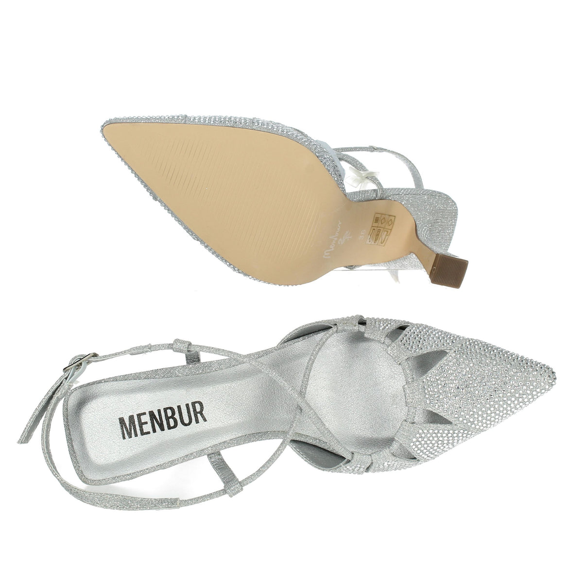 MENBUR Donna Slingback 24831 Argento