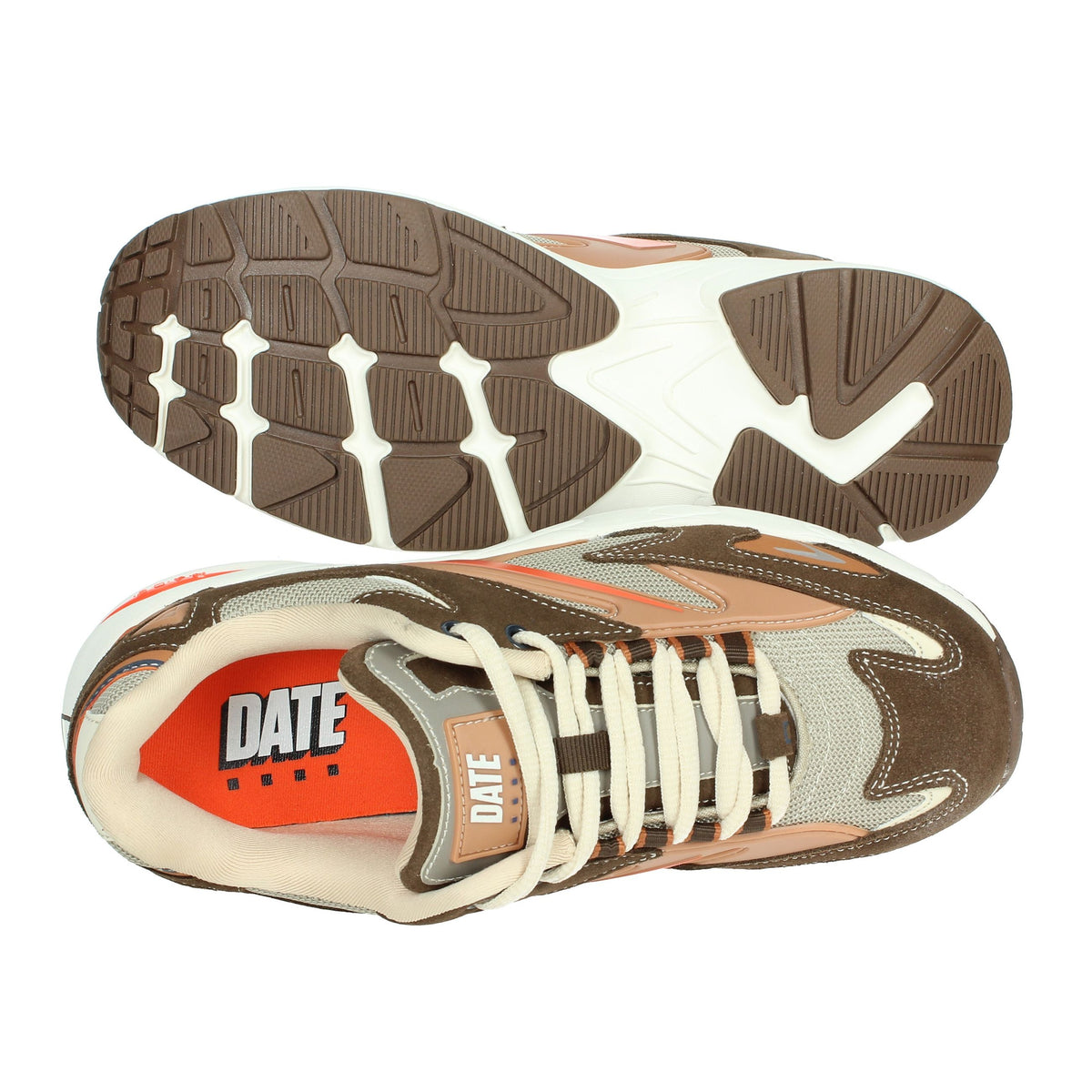 D.A.T.E. Uomo Sneakers bassa M391-SN-CL-BI Marrone