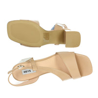 KEYS Donna Sandali con tacco K-9620 Naturale
