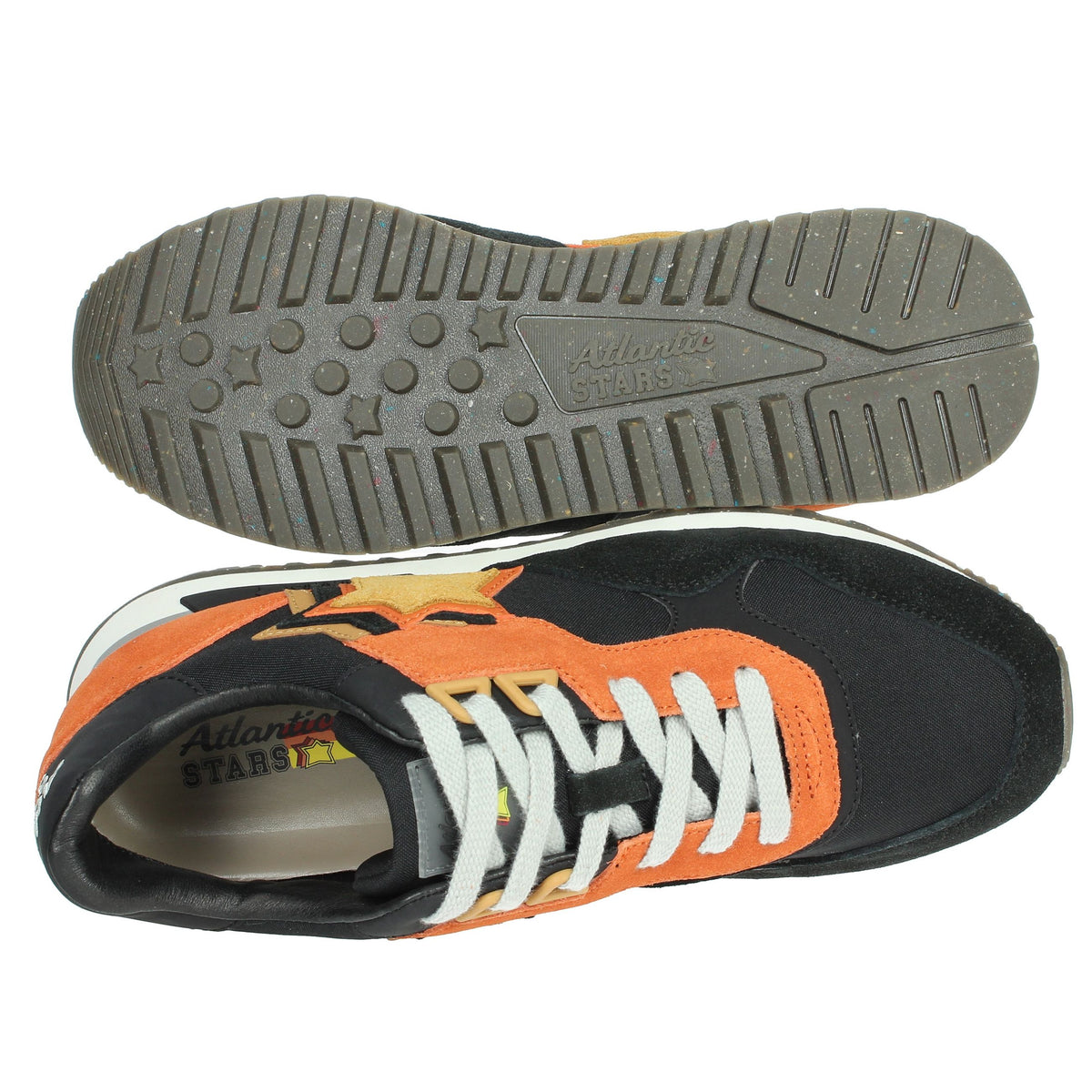 ATHLANTIC STARS Uomo Sneakers bassa AS32M100 Nero/Arancio