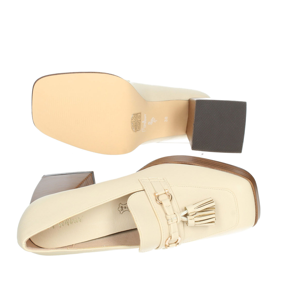 MENBUR Donna Mocassino tacco 24461 Beige
