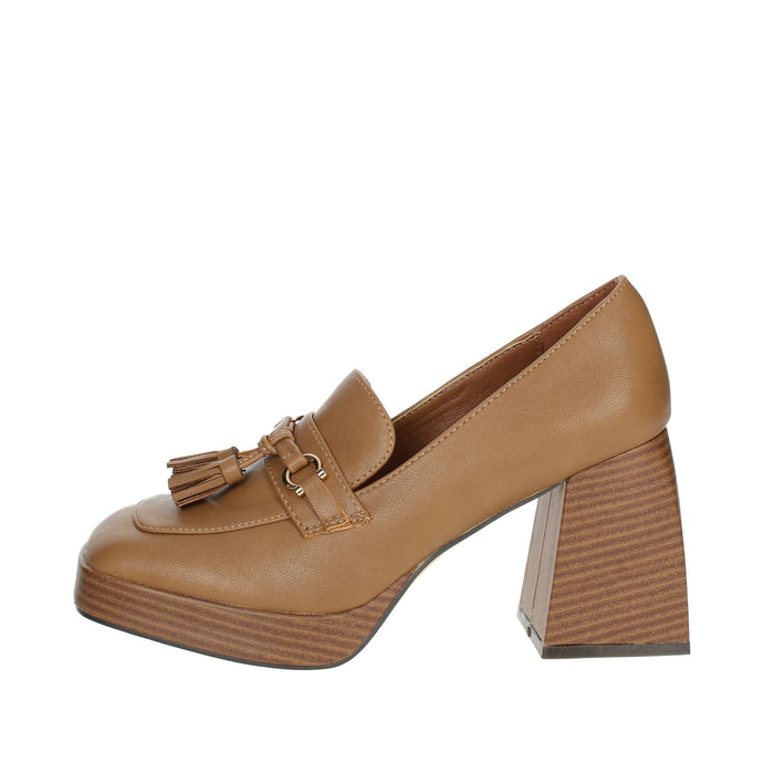 MENBUR Donna Mocassino tacco 24461 Cuoio