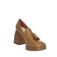 MENBUR Donna Mocassino tacco 24461 Cuoio