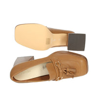 MENBUR Donna Mocassino tacco 24461 Cuoio