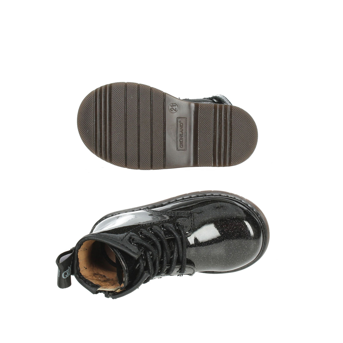 GRUNLAND Bambine e ragazze Anfibi PP0400-88 Nero