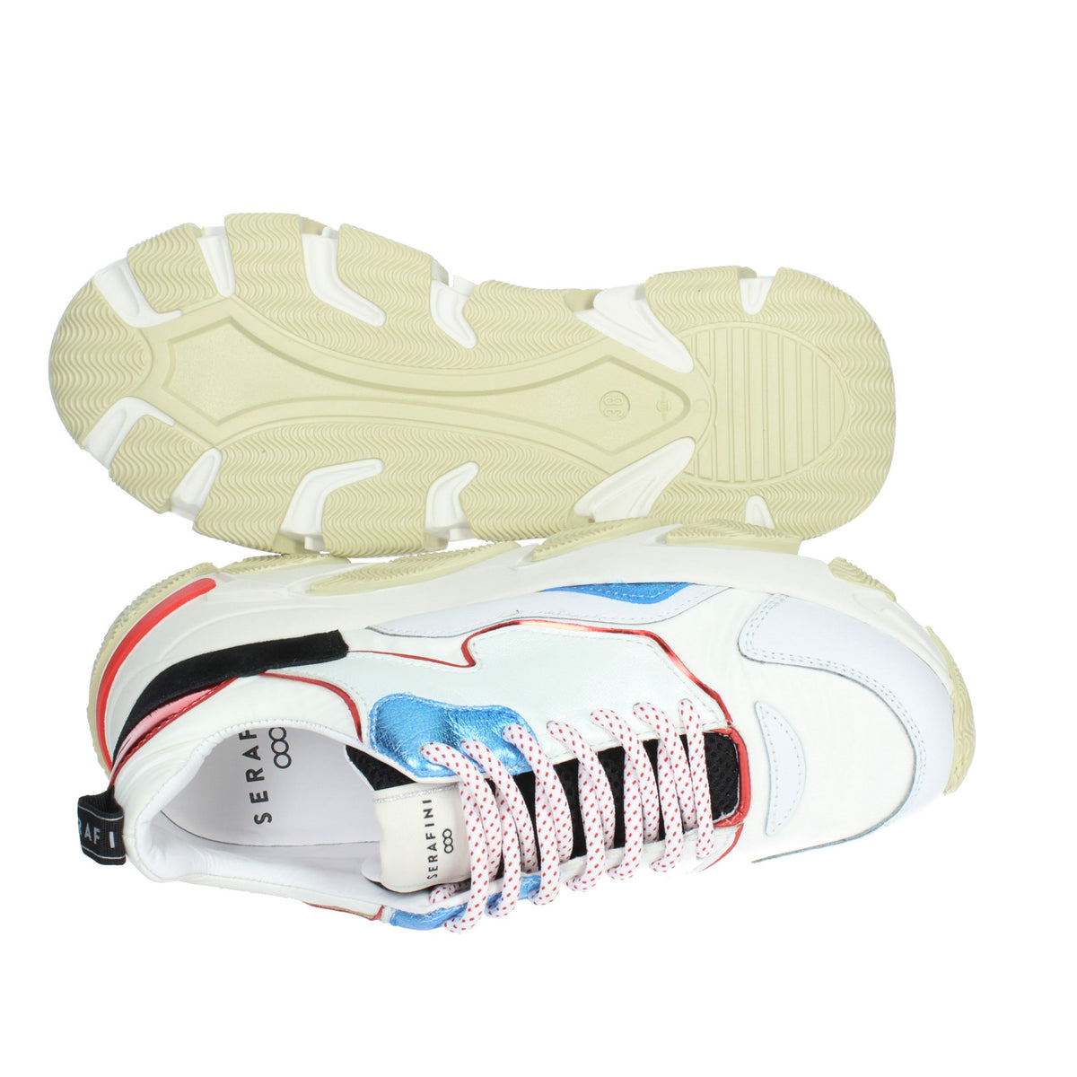 SERAFINI Donna Sneakers bassa DTWIN04 Bianco/Rosso