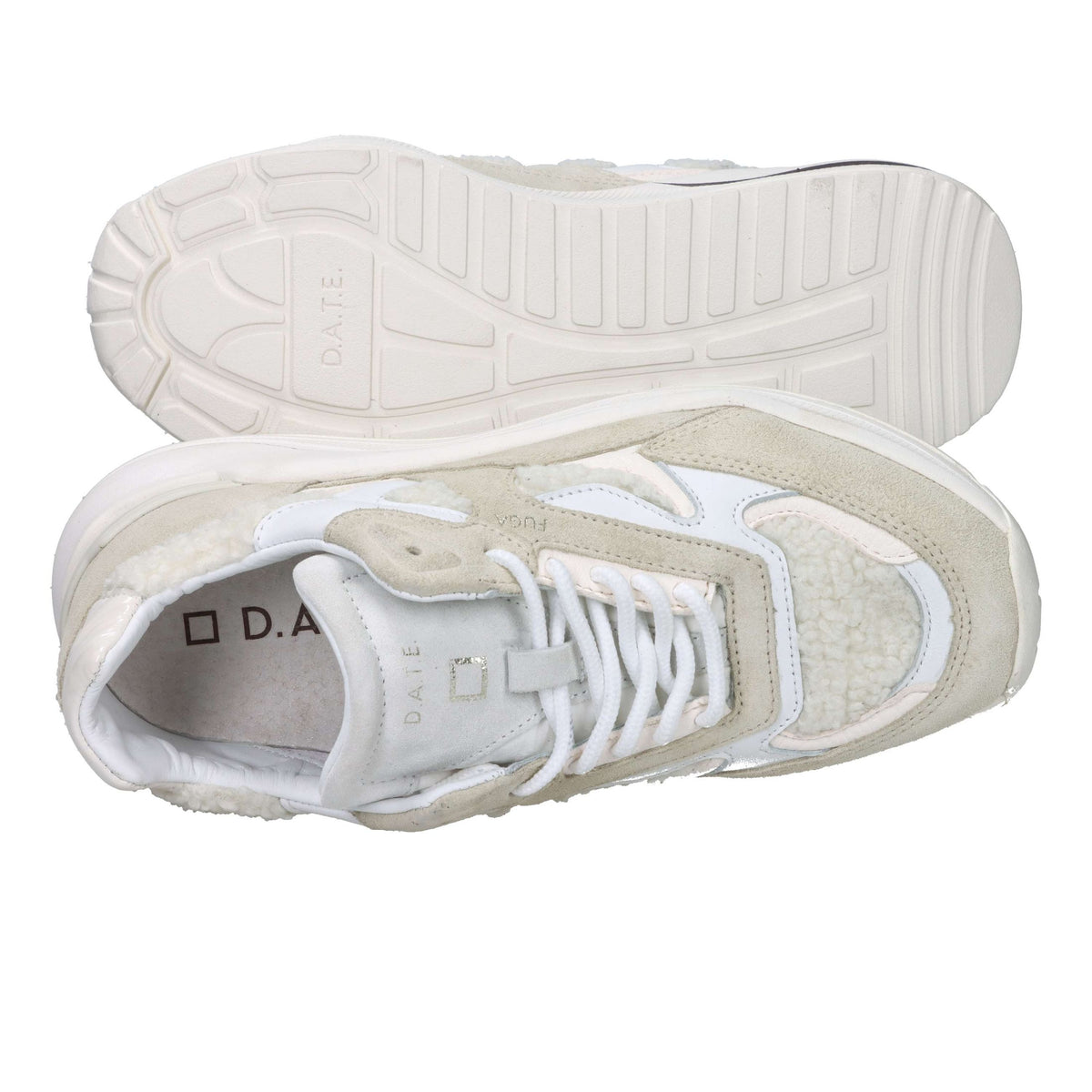 D.A.T.E. Donna Sneakers bassa W431-FG-NT-HB Panna