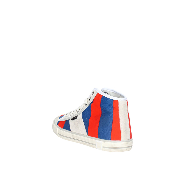 D.A.T.E. Donna Sneakers alta TENDER HIGH-94 Blu/Arancione